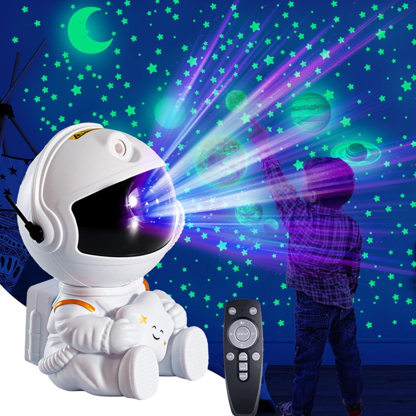 PROMO🚀 Proyector de Galaxias Astronauta Rocket – Convierte tu habitación en un universo mágico
