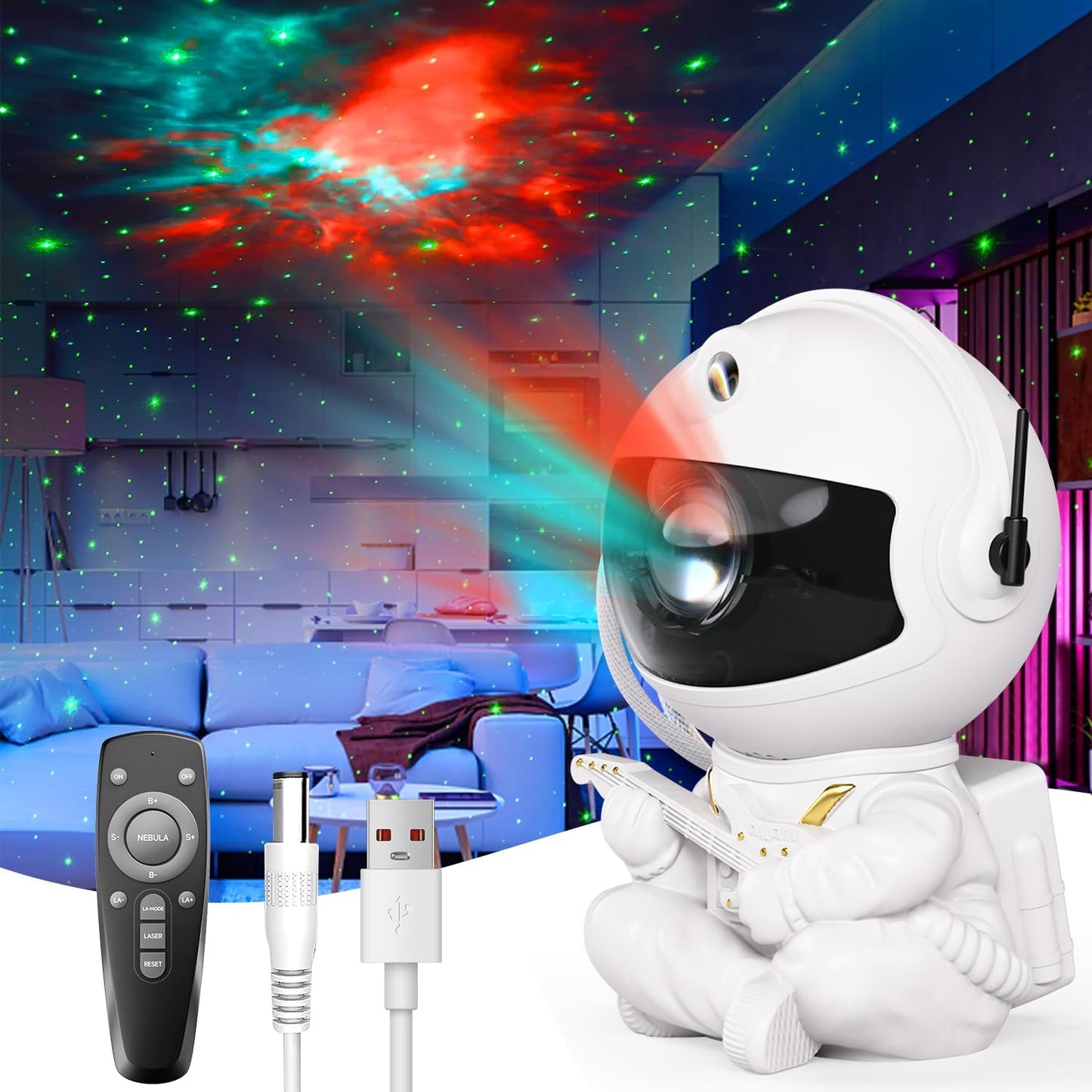 PROMO🚀 Proyector de Galaxias Astronauta Rocket – Convierte tu habitación en un universo mágico