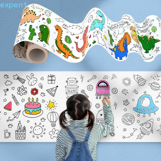 2Rollo de Colorear Para Niños+Marcadores